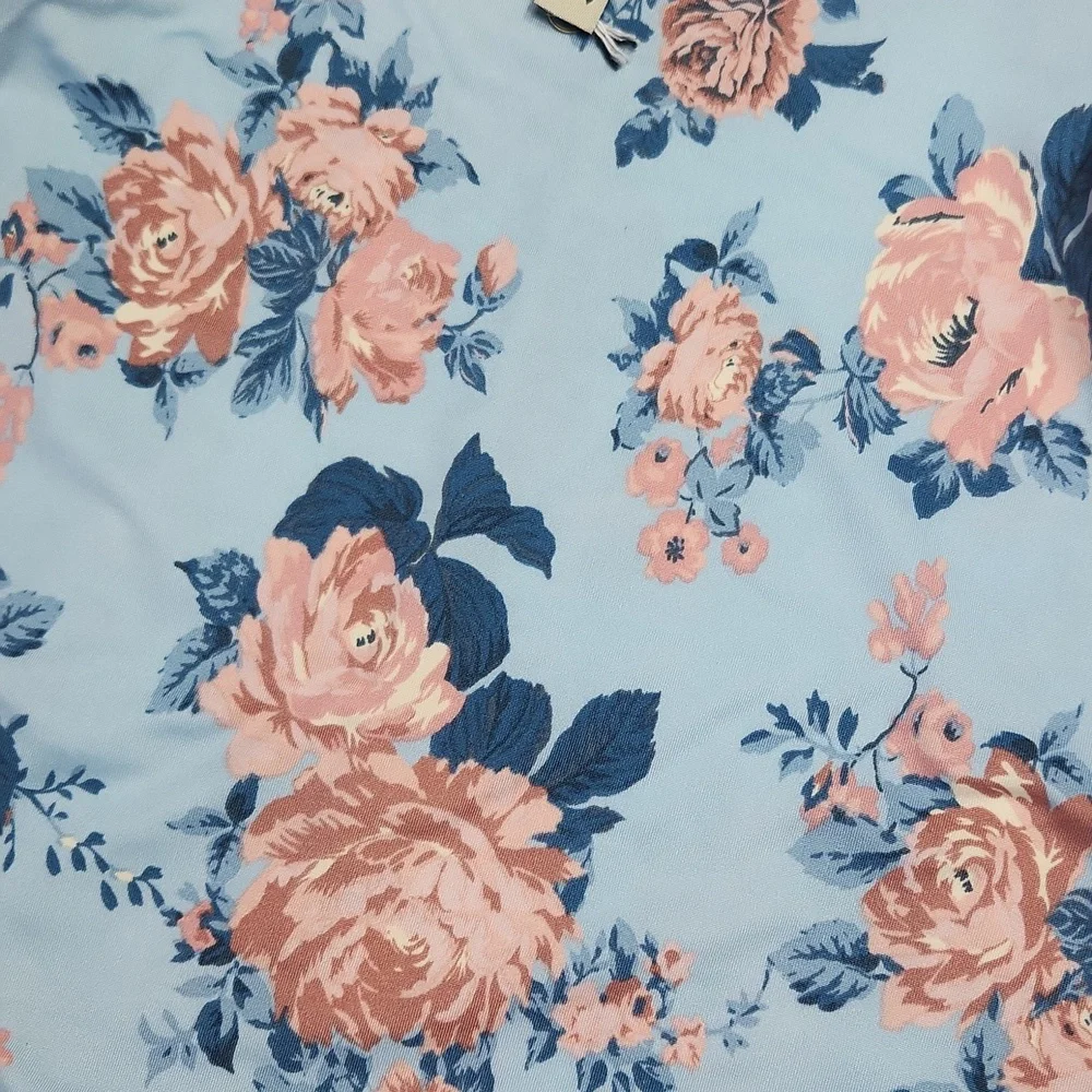 Pomelo Girls Floral Tank Top – Blue & Pink Roses – Size 4T – NWT